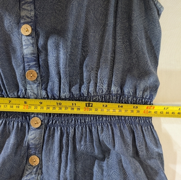 Mlle Gabrielle Denim Rayon Dress SZ M - Picture 5 of 6